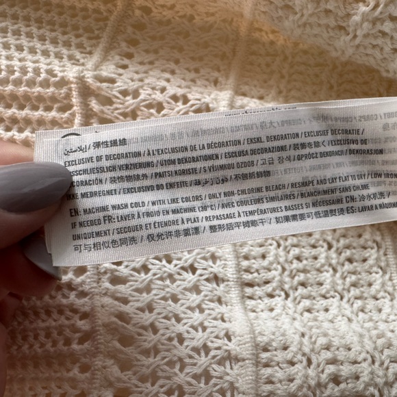 NWT Abercrombie and Fitch Crochet Style Mini Dress Cream
Color XL TALL(44” long) - Picture 11 of 11